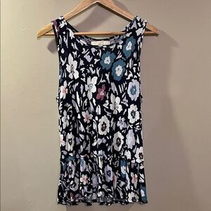 LOFT Multicolor Floral Tank Top